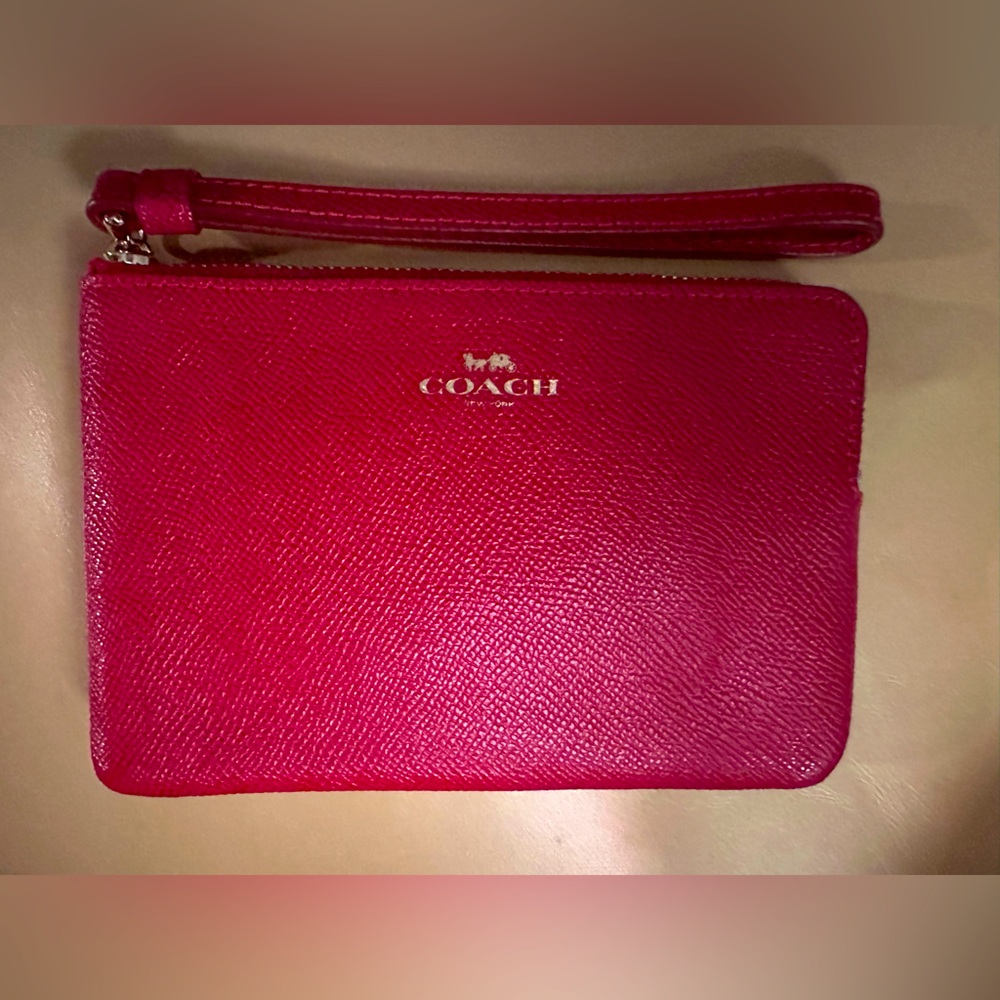 Coach Pink Wristlet Clutch